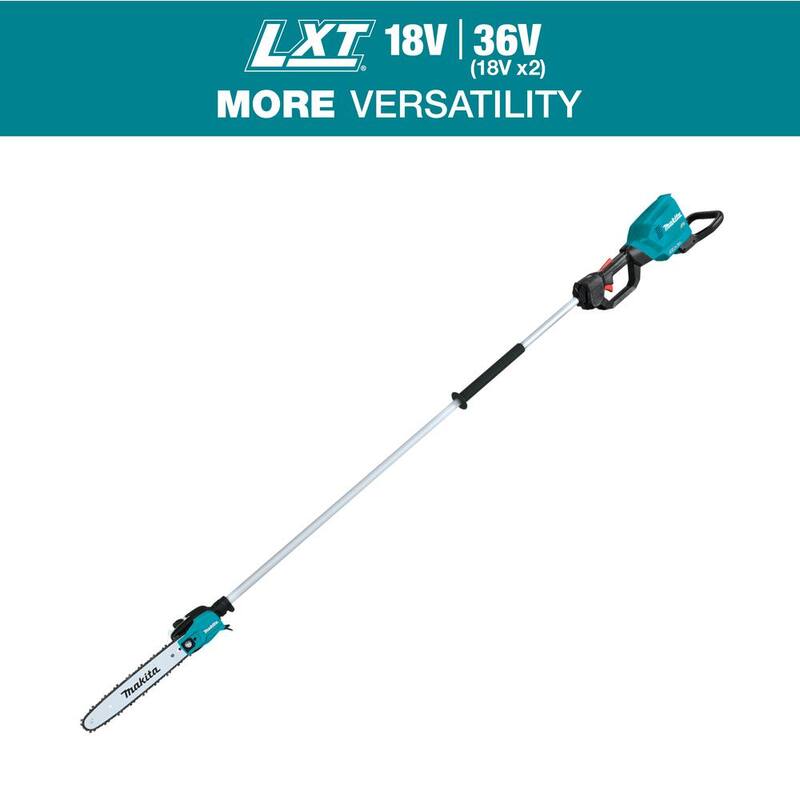 Makita LXT 18V X2 (36V) Sierra de poste inalámbrica sin escobillas de iones de litio de 10 pulgadas, 8 pies L (Herramienta solamente) - XAU01ZB