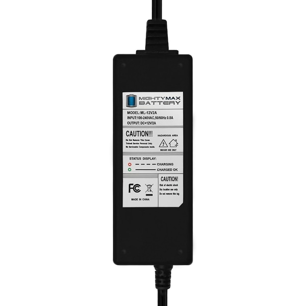 Mighty Max Battery 12V 2A CHARGER-MAINTAINER for 12V 7AH EPE INTEGRITY IS112211TS Battery - MAX3497237