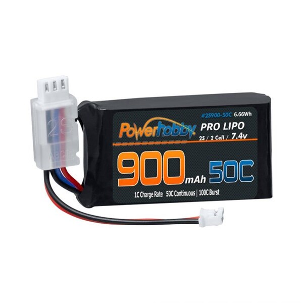 Power Hobby 2s 900mah 50C Upgrade Lipo Battery for Axial SCX24 - PHBPH2S900MAH50C