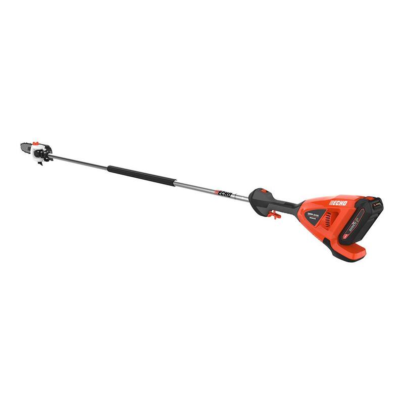 ECHO eFORCE 10 in. Bar 56V Cordless Battery Powered Pole Saw w/Fixed Shaft Proporcionando 12 ft. de alcance Batería 2.5Ah y cargador - DPPF-2100C1