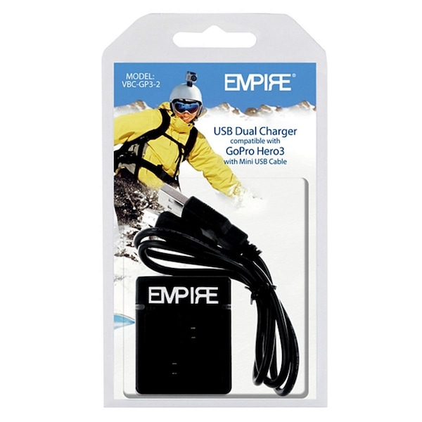 Empire USB Dual Charger for GoPro Hero3 - VBC-GP3-2