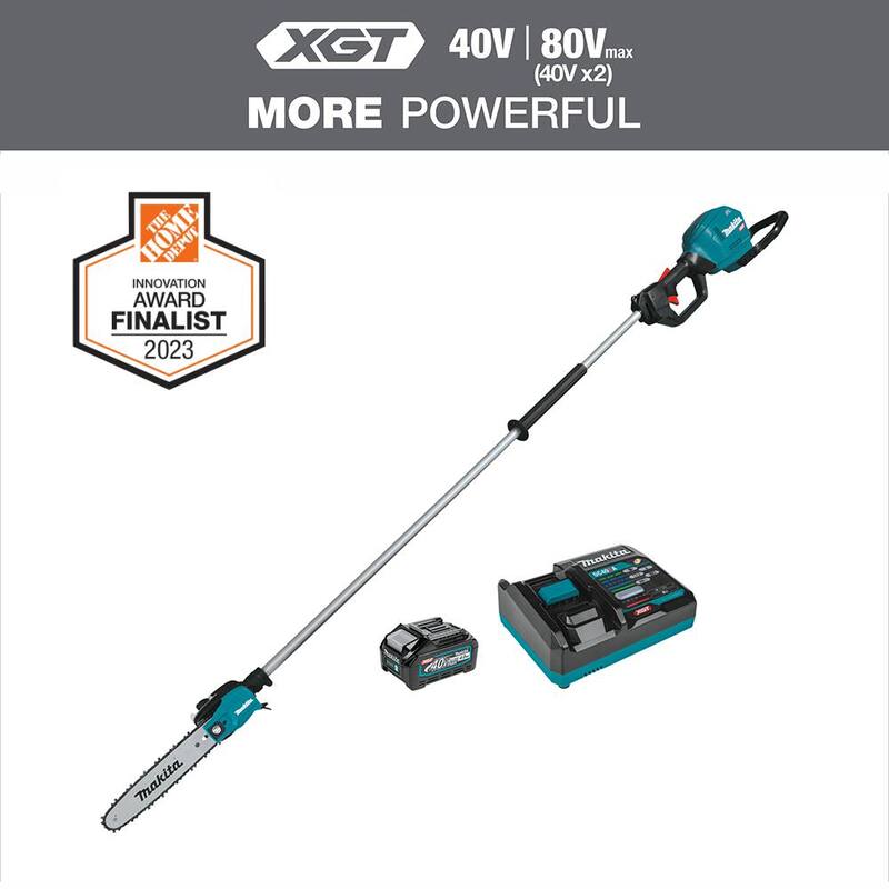 Makita 40V max XGT Sierra de podar con motor sin escobillas inalámbrica de 10 pulgadas, 8 pies de longitud (herramienta solamente) - GAU01Z