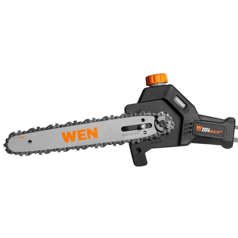 Podadora de poste inalámbrica sin escobillas de 8 pulgadas WEN 20V Max (Herramienta solamente - Batería y cargador no incluidos) - 20759BT