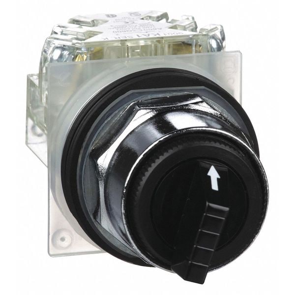 Schneider Electric Interruptor Selectr No Iluminado, 30mm, 3 Posiciones, Palanca - 9001KS43BH13