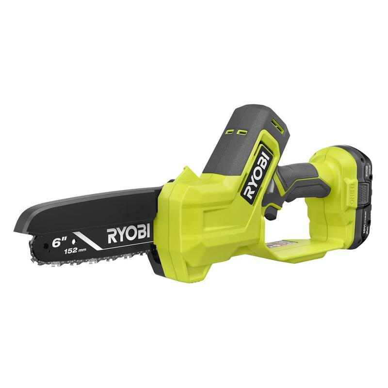 RYOBI ONE+ 18V 6 in. Podadora compacta inalámbrica con Mini motosierra con batería de 2.0 Ah y cargador - PCLCW01K