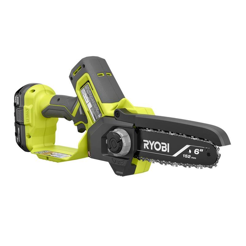 RYOBI ONE+ 18V 6 in. Podadora compacta inalámbrica con Mini motosierra con batería de 2.0 Ah y cargador - PCLCW01K
