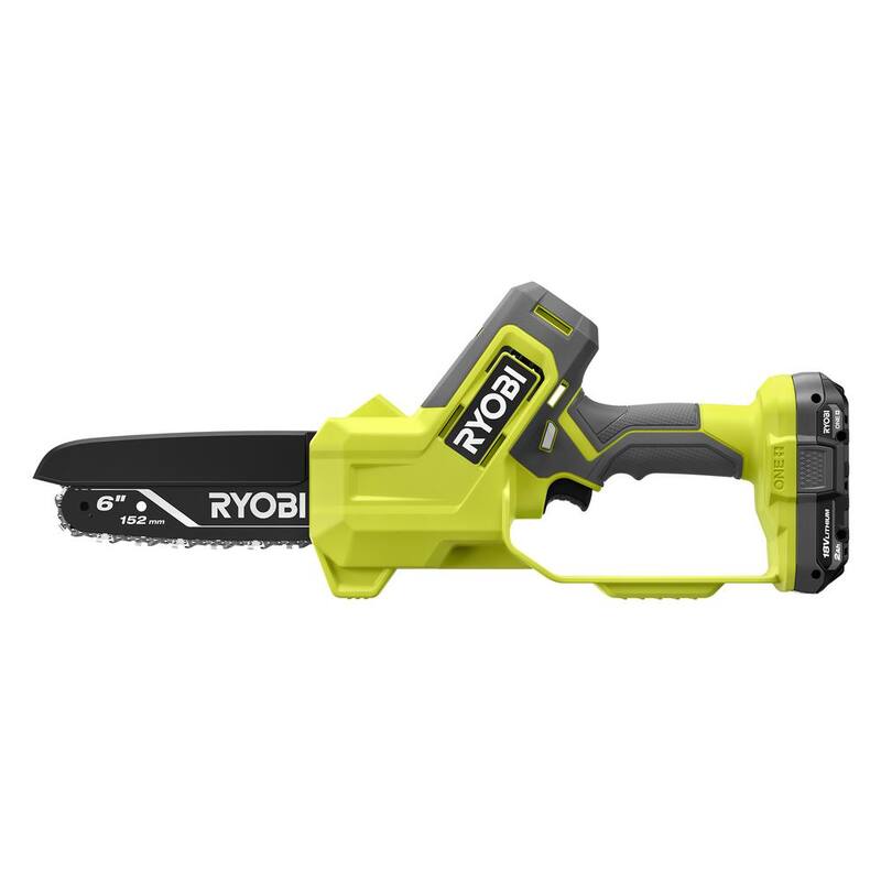 RYOBI ONE+ 18V 6 in. Podadora compacta inalámbrica con Mini motosierra con batería de 2.0 Ah y cargador - PCLCW01K