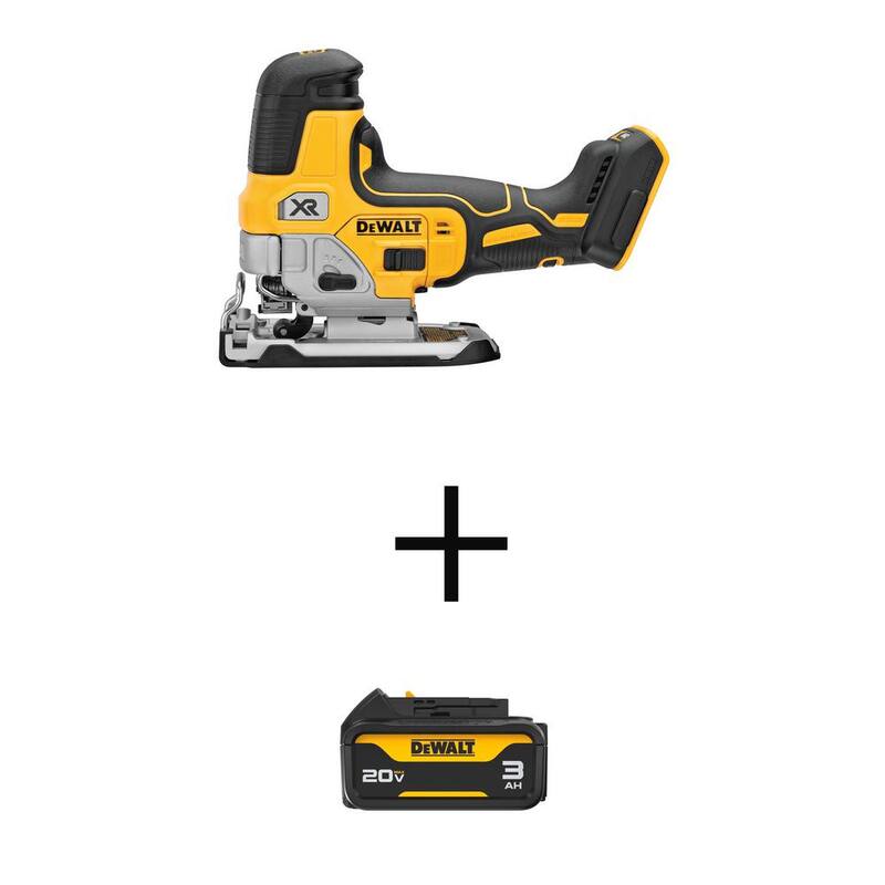 Si no necesitas la traducción de la marca del producto, el título traducido sería: Sierra de calar inalámbrica DEWALT 20V MAX XR con empuñadura de barril y batería de litio 20V MAX Premium 3.0Ah - DCS335BWDCB200
