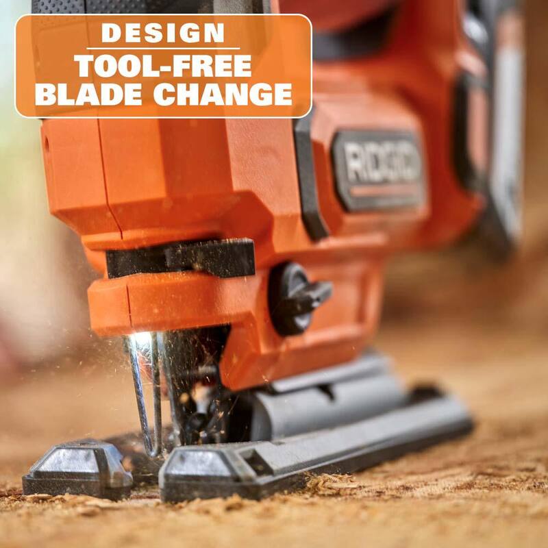 Kit de sierra de calar inalámbrica RIDGID 18V con batería de iones de litio de 2.0 Ah y cargador - R86345KSB
