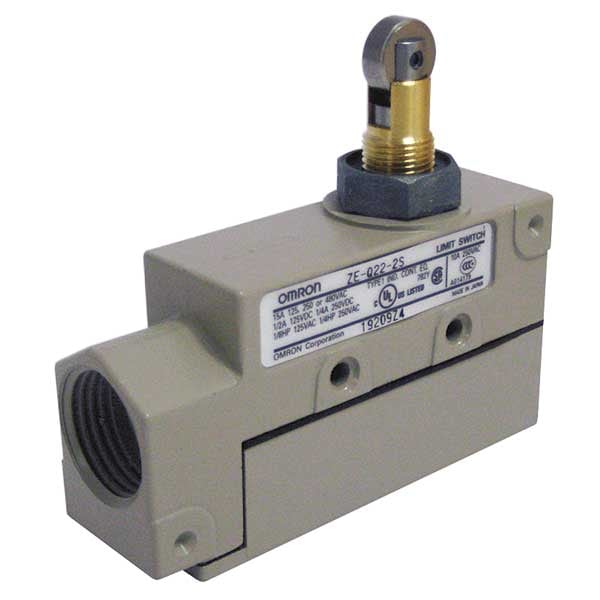 Interruptor de límite Omron, émbolo, rodillo, SPDT, 15A @ 480V AC, Ubicación del actuador: Superior - ZE-Q22-2S