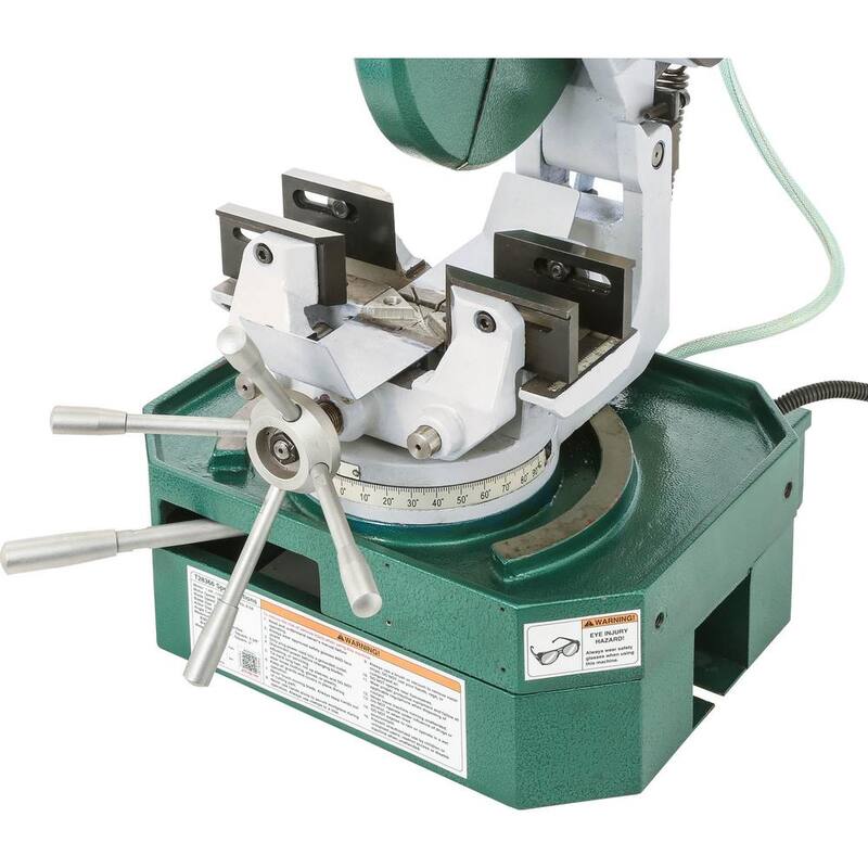 Si la marca del producto es Grizzly Industrial, entonces la traducción sería:

Si la marca NO es parte del título, entonces la traducción sería:

Si la marca del producto no debe ser traducida: 10 in. Slow Speed Cold Cut Saw - T28366