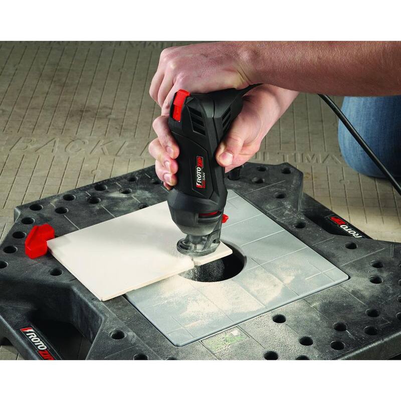Juego de herramientas Rotozip 5.5 Amp Corded 1/4 in. Rotary RotoSaw Spiral Saw con 5 accesorios - SS355-10