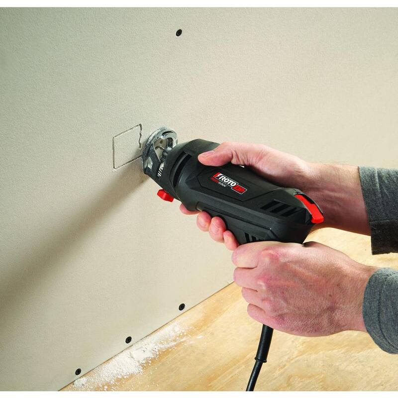 Juego de herramientas Rotozip 5.5 Amp Corded 1/4 in. Rotary RotoSaw Spiral Saw con 5 accesorios - SS355-10