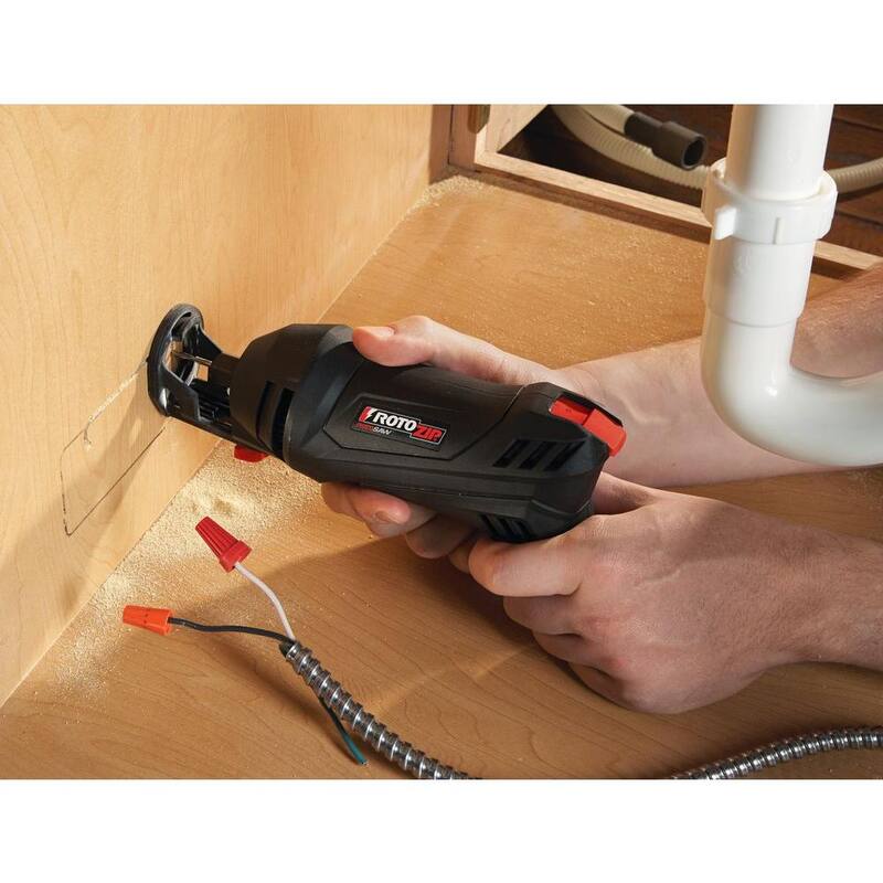 Juego de herramientas Rotozip 5.5 Amp Corded 1/4 in. Rotary RotoSaw Spiral Saw con 5 accesorios - SS355-10