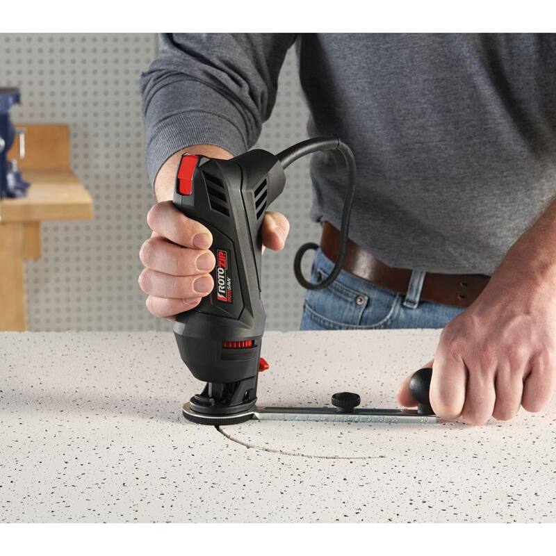 Juego de herramientas Rotozip 5.5 Amp Corded 1/4 in. Rotary RotoSaw Spiral Saw con 5 accesorios - SS355-10