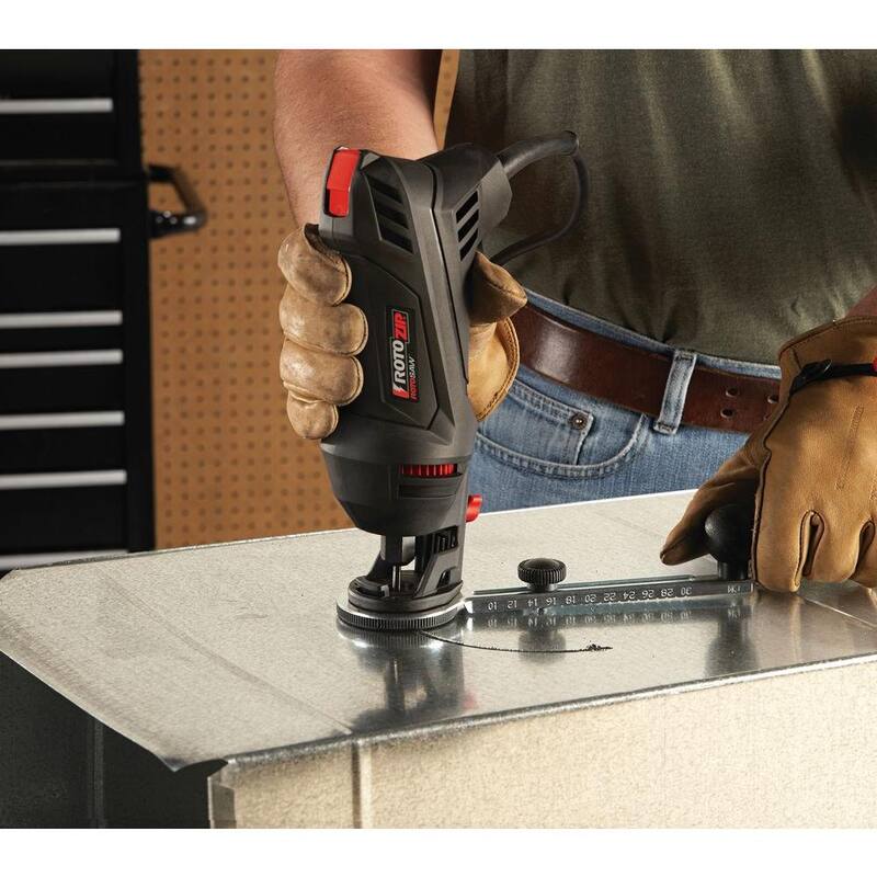 Juego de herramientas Rotozip 5.5 Amp Corded 1/4 in. Rotary RotoSaw Spiral Saw con 5 accesorios - SS355-10