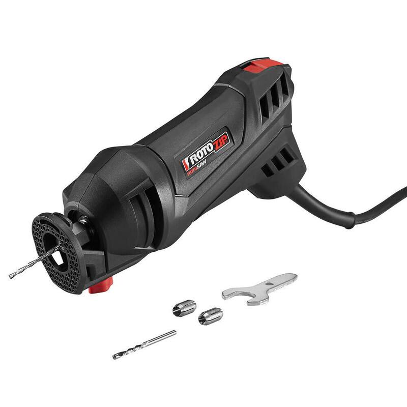 Juego de herramientas Rotozip 5.5 Amp Corded 1/4 in. Rotary RotoSaw Spiral Saw con 5 accesorios - SS355-10