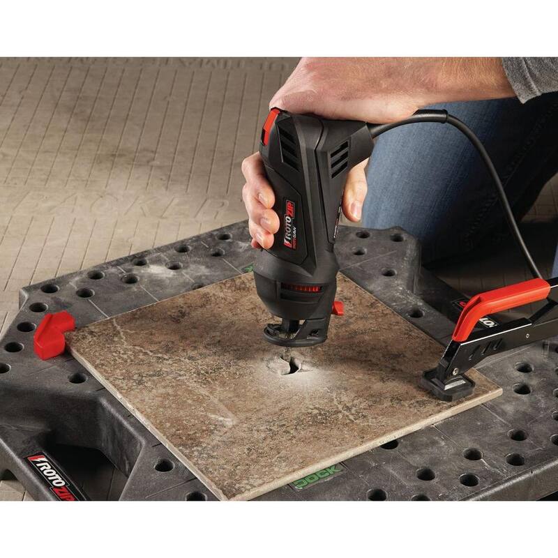 Juego de herramientas Rotozip 5.5 Amp Corded 1/4 in. Rotary RotoSaw Spiral Saw con 5 accesorios - SS355-10