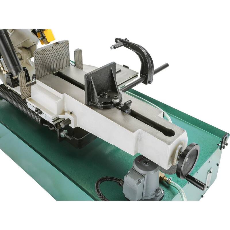 Si quieres comprar un sierra de cinta para cortar metal de 10 pulgadas por 18 pulgadas y 2 caballos de fuerza, este es el producto que necesitas - G0592 de Grizzly Industrial.