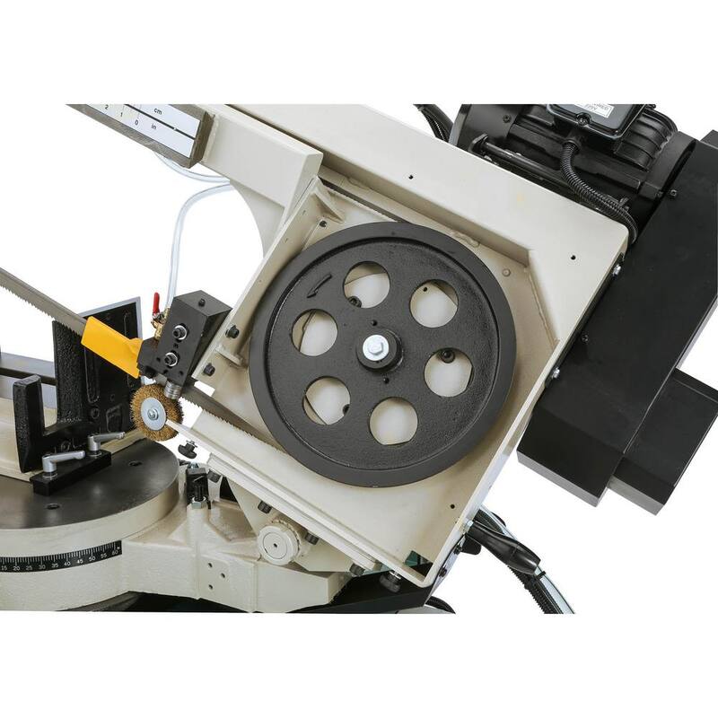 Si quieres comprar un sierra de cinta para cortar metal de 10 pulgadas por 18 pulgadas y 2 caballos de fuerza, este es el producto que necesitas - G0592 de Grizzly Industrial.