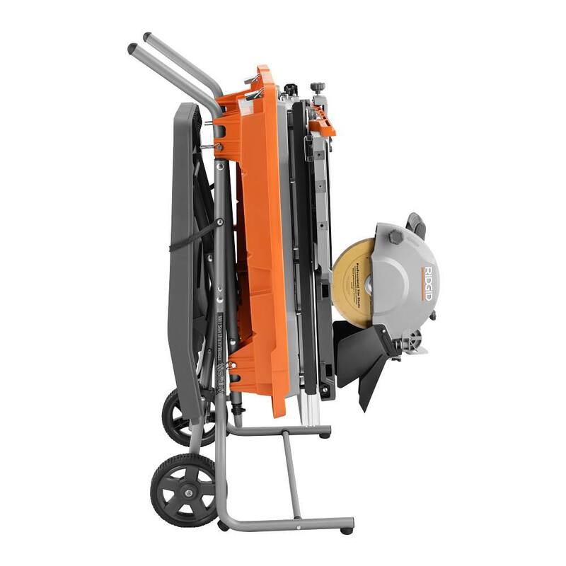 Sierra para azulejos húmedos de 10 pulgadas RIDGID de 15 amperios con soporte portátil - R4093