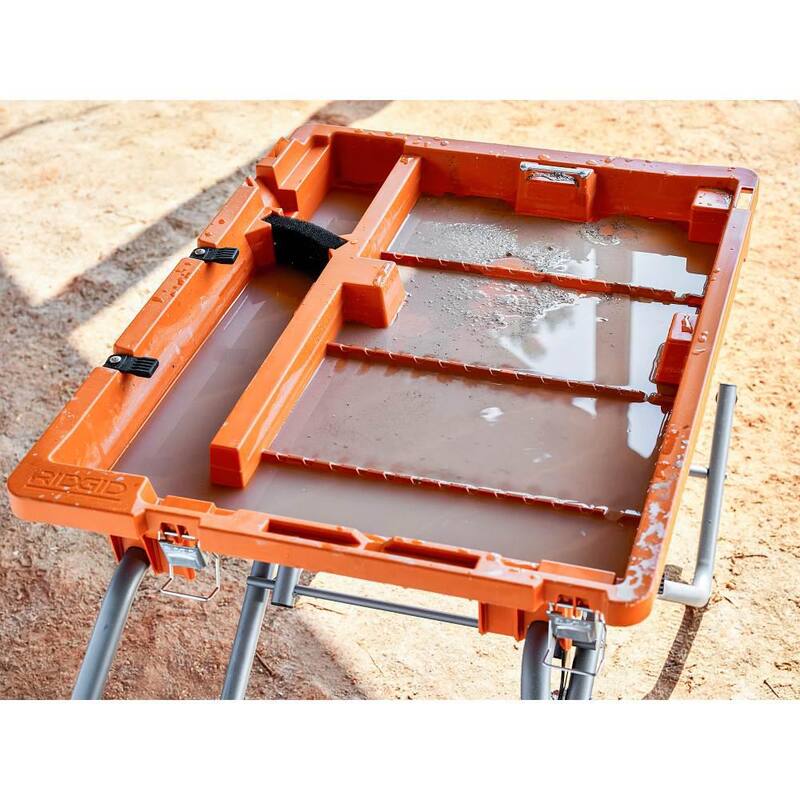 Sierra para azulejos húmedos de 10 pulgadas RIDGID de 15 amperios con soporte portátil - R4093