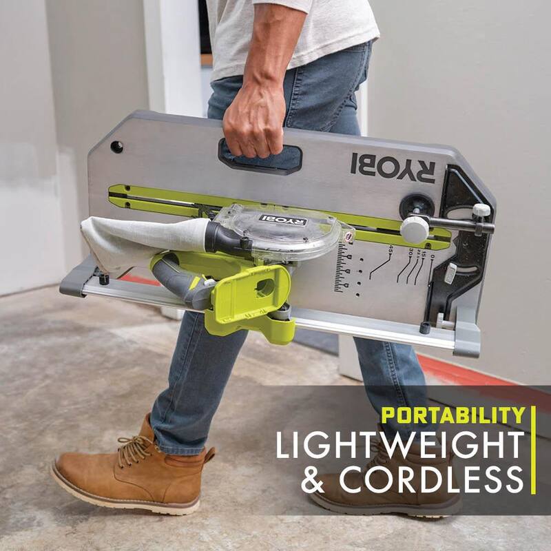 RYOBI ONE+ 18V Sierra para Piso Inalámbrica de 5.5 pulgadas con Hoja (Herramienta Únicamente) - PGC21B.