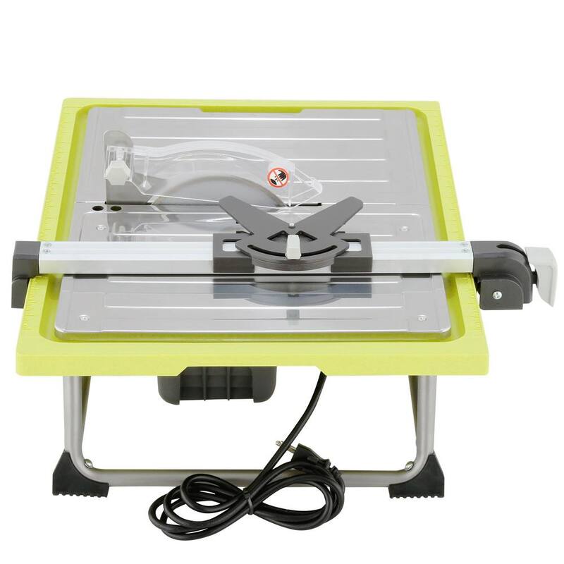 RYOBI 7 pulgadas 4.8 Amperios Sierra de baldosas húmedas con cable y soporte - WS722SN