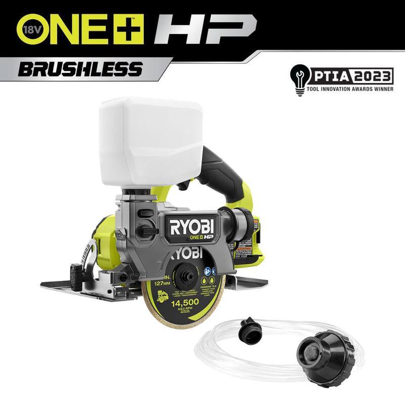 Si no traduzcas la marca del producto, el título sería: Sierra de azulejos húmedos/secos portátil inalámbrica de mampostería RYOBI ONE+ HP 18V (herramienta solamente) - PBLHTS01B