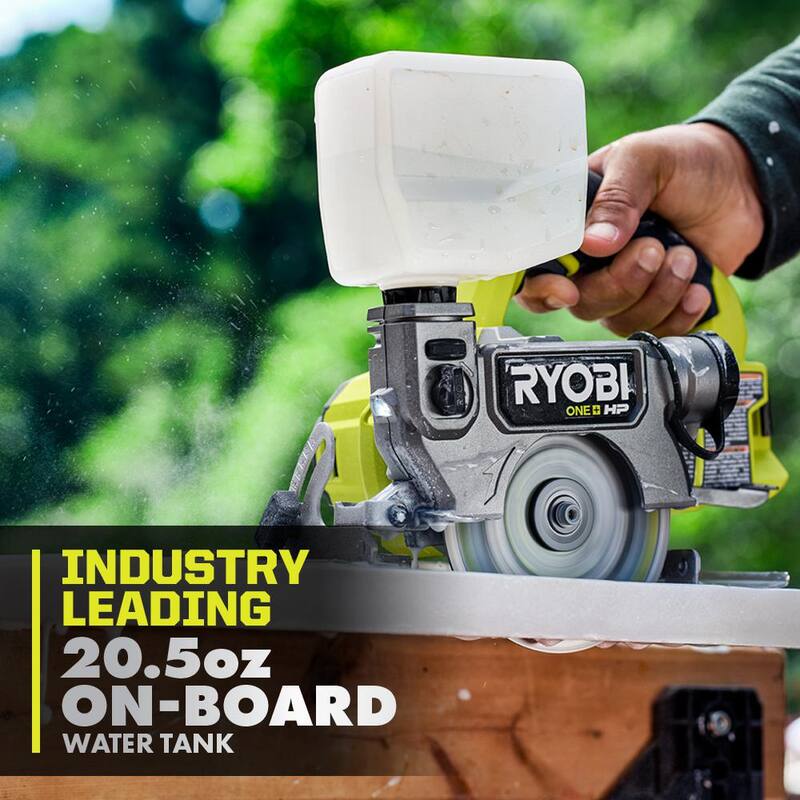 Si no traduzcas la marca del producto, el título sería: Sierra de azulejos húmedos/secos portátil inalámbrica de mampostería RYOBI ONE+ HP 18V (herramienta solamente) - PBLHTS01B