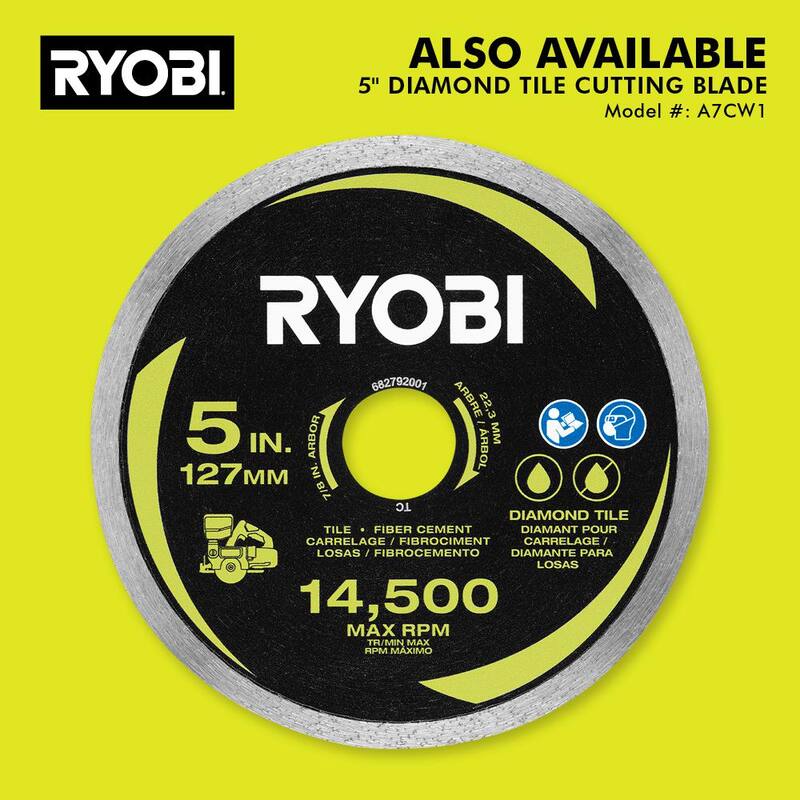 Si no traduzcas la marca del producto, el título sería: Sierra de azulejos húmedos/secos portátil inalámbrica de mampostería RYOBI ONE+ HP 18V (herramienta solamente) - PBLHTS01B