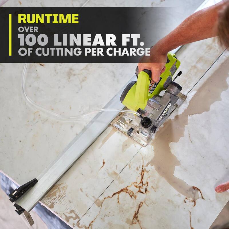 Si no traduzcas la marca del producto, el título sería: Sierra de azulejos húmedos/secos portátil inalámbrica de mampostería RYOBI ONE+ HP 18V (herramienta solamente) - PBLHTS01B