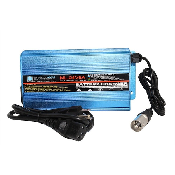 Mighty Max Battery 24V 5A EVA Medical Universal Scooter Power Wheelchair Battery Charger - MAX3496827