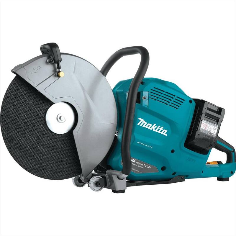 Makita 80V max (40V max X2) XGT Cortadora de energía inalámbrica sin escobillas de 14 pulgadas con kit de 4 baterías (8.0Ah) - GEC01PL4