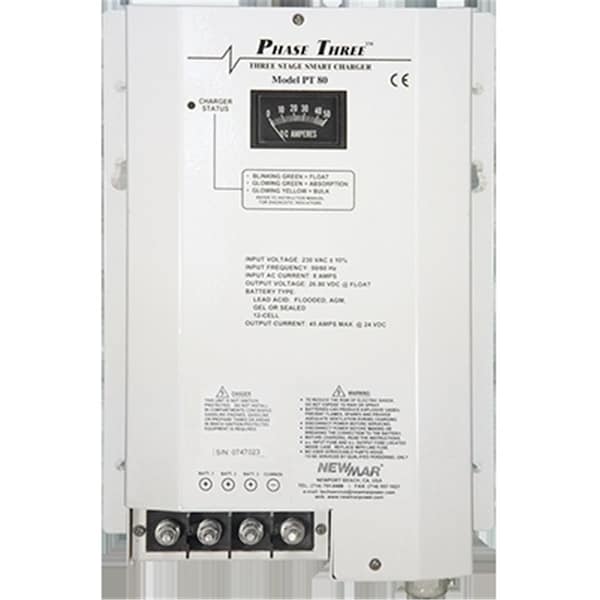 Micromicrome NMR-PT-80 3-Phase Battery Charger with 80 Amps 12 VDC Output & 3 Bank - MI3744935