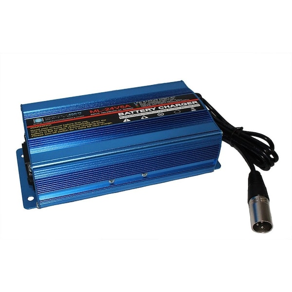 Mighty Max Battery 24V 5Amp 3 Stage XLR Charger for Pride Mobility Hurricane PMV500/5001 - MAX3496918