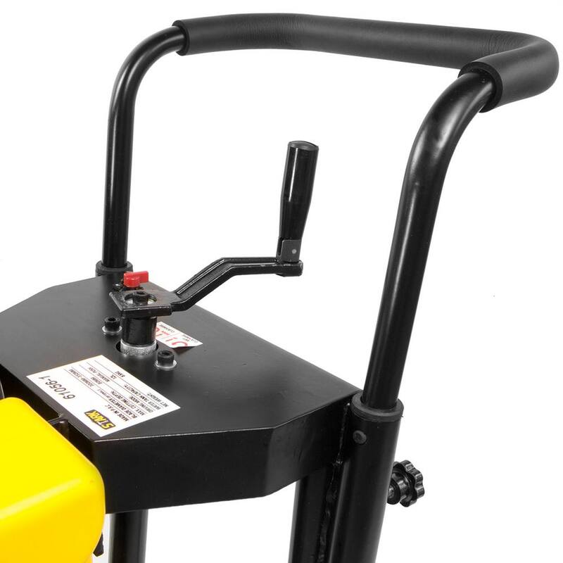 Cortadora de concreto de pie Stark 6.5 HP de 14 pulgadas con unidad cortadora de piso con tanque de agua de 3.15 galones y sistema de riego por aspersión - 61056-1H