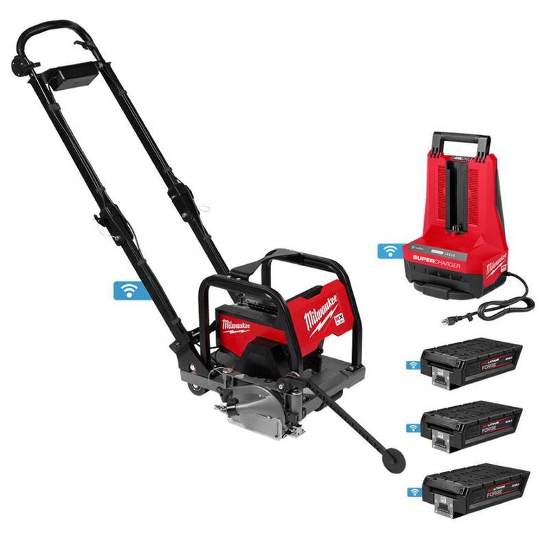 Sierra de concreto verde de 6 pulgadas Milwaukee MX FUEL con (3) baterías XC 8.0 y Super Cargador - MXF316-2XC-MXFXC608