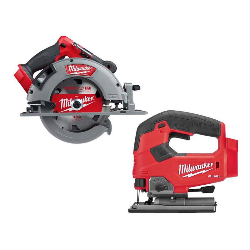 Si el nombre de la marca no se traduce sería: Sierra circular inalámbrica Milwaukee M18 FUEL 18V de 7-1/4 pulgadas con sierra de calar - 2732-20-2737-20
