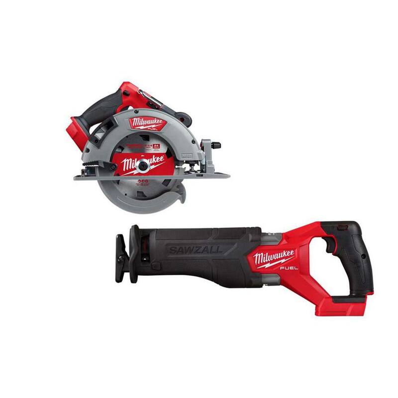 Si no conoces la marca del producto, la traducción sería: Sierra circular inalámbrica sin escobillas de 7-1/4 pulgadas con batería de iones de litio de 18V M18 FUEL y sierra reciproca recíproca M18 FUEL SAWZALL - 2732-20-2821-20