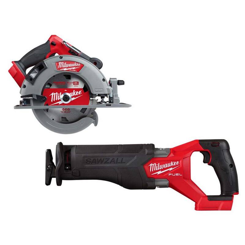 Si no conoces la marca del producto, la traducción sería: Sierra circular inalámbrica sin escobillas de 7-1/4 pulgadas con batería de iones de litio de 18V M18 FUEL y sierra reciproca recíproca M18 FUEL SAWZALL - 2732-20-2821-20
