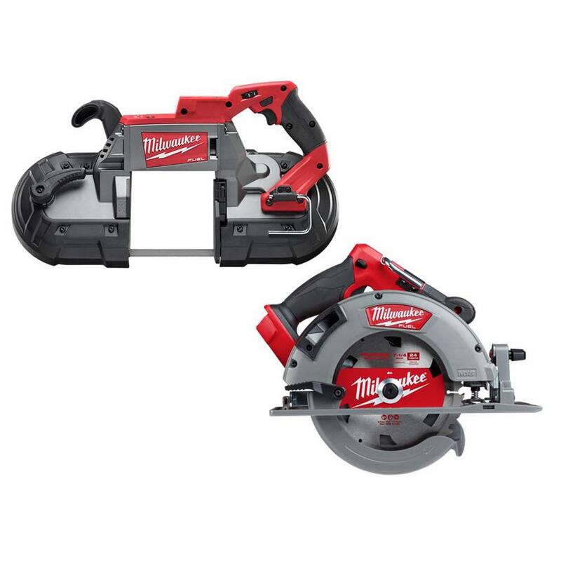 Milwaukee M18 FUEL Sierra de cinta inalámbrica sin escobillas de 18V de iones de litio de corte profundo (Herramienta solamente) con Sierra circular de 7-1/4 pulgadas - 2729-20-2732-20