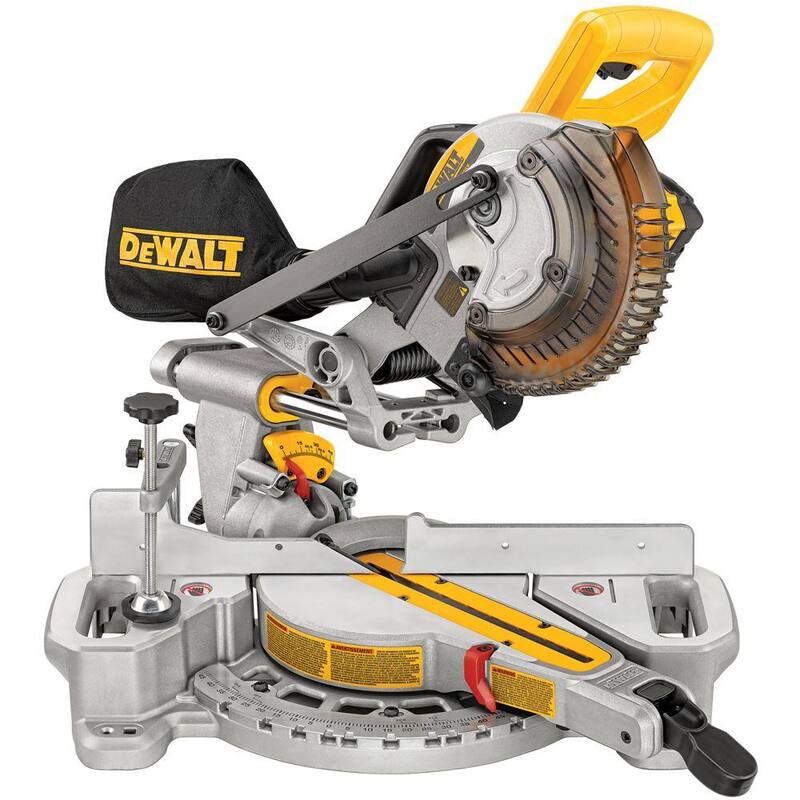 Sierra ingleteadora deslizante inalámbrica DEWALT 20V MAX de 7-1/4 pulgadas, sierra caladora inalámbrica y (1) batería de 20V 4.0Ah - DCS361M1W334B
