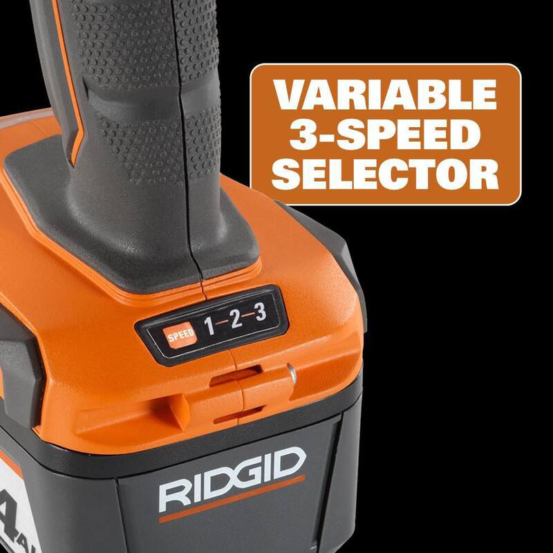 Kit de llave de impacto inalámbrica RIDGID de 18V con batería de 4.0 Ah y cargador - R86215K