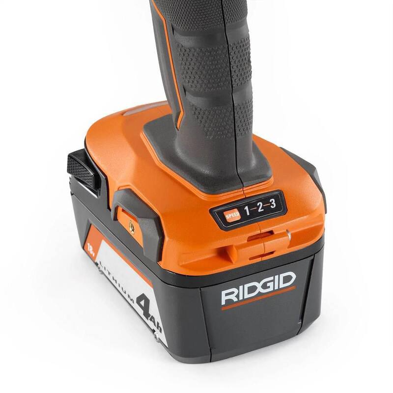 Kit de llave de impacto inalámbrica RIDGID de 18V con batería de 4.0 Ah y cargador - R86215K