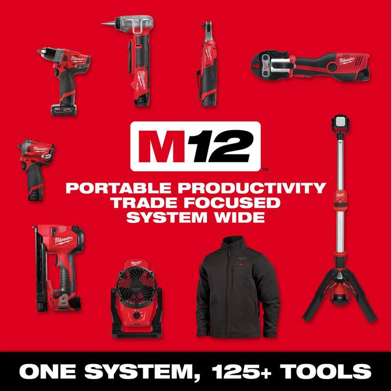 Juego de llaves de impacto angulares inalámbricas sin escobillas de litio de 12 V M12 FUEL de Milwaukee de 3/8 y 1/2 pulgadas (2 herramientas) - 2564-20-2565-20