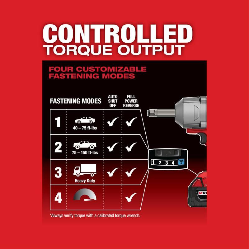 Milwaukee M18 ONE-KEY FUEL 18V Llave de impacto inalámbrica sin escobillas de iones de litio de 1/2 pulgadas con yunque extendido (solo herramienta) - 2769-20