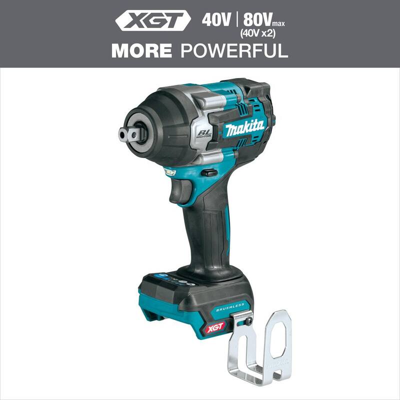 Llave de Impacto sin Escobillas Inalámbrica de 4 Velocidades y Medio Torque de 1/2 pulgadas Makita 40V max XGT con Yunque de Retención (Herramienta solamente) - GWT08Z