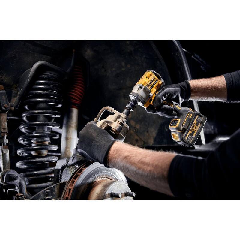 Llave de impacto inalámbrica DEWALT ATOMIC 20V MAX de iones de litio sin escobillas de 1/2 pulg. con yunque de pasador de retención (Herramienta solamente) - DCF922B