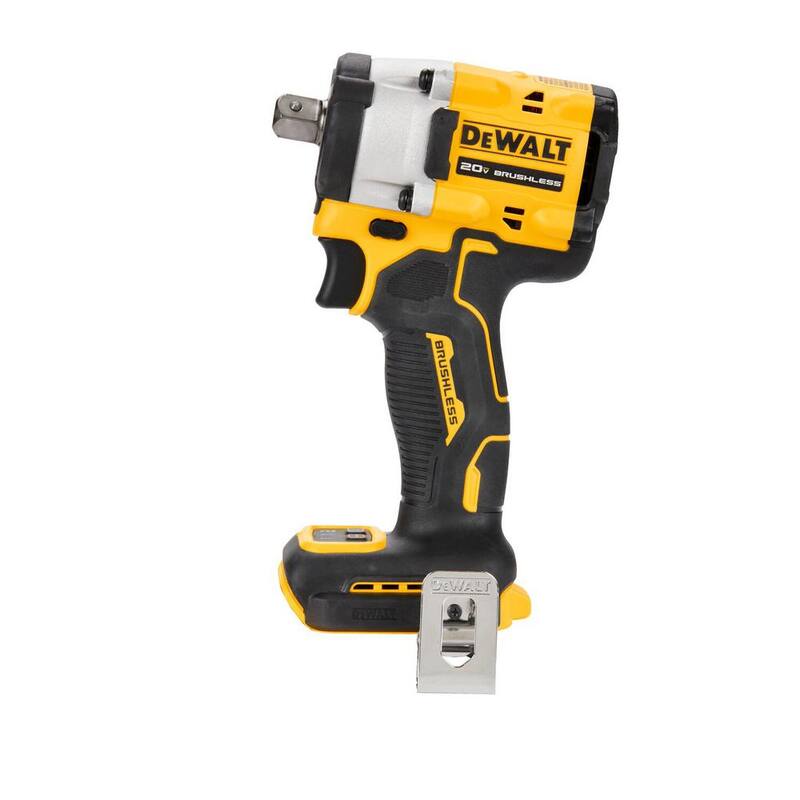 Llave de impacto inalámbrica DEWALT ATOMIC 20V MAX de iones de litio sin escobillas de 1/2 pulg. con yunque de pasador de retención (Herramienta solamente) - DCF922B